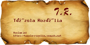 Tézsla Rozália névjegykártya